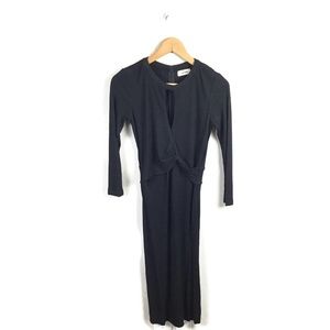 L’agence Dress Ribbed Key Hole Draped Mini